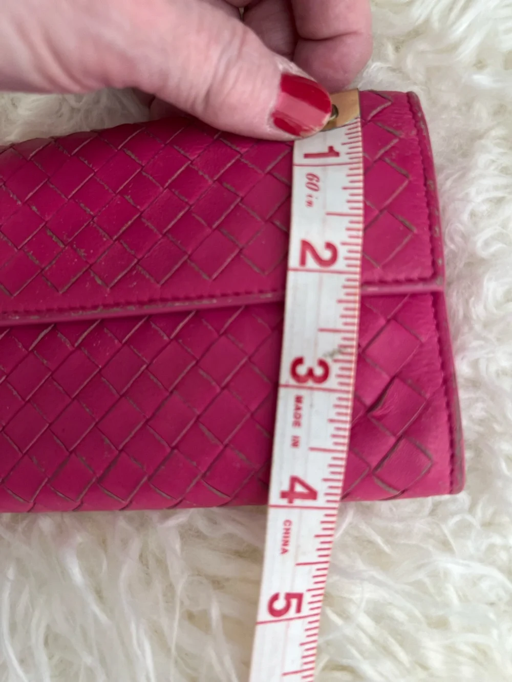 Bottega Veneta Pink Intrecciato Leather Continental Wallet